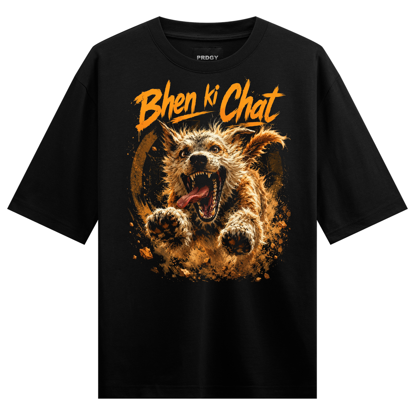 Bhen ki Chat T-Shirt by PRDGY — playful dog illustration, funny design