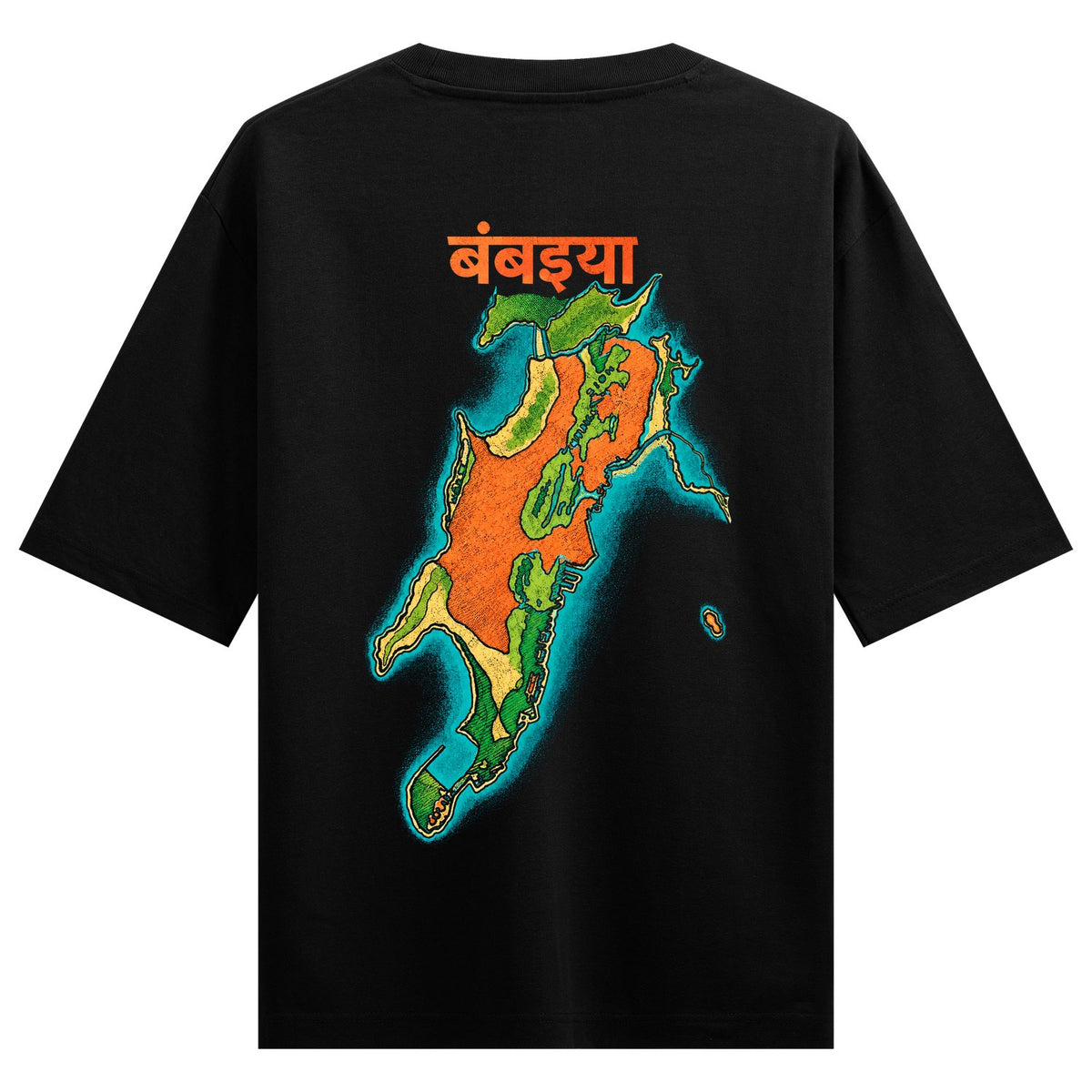 mayanagri — back-view black T-shirt design mockup