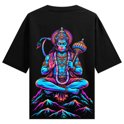 Shaktishali — back-view black T-shirt design mockup