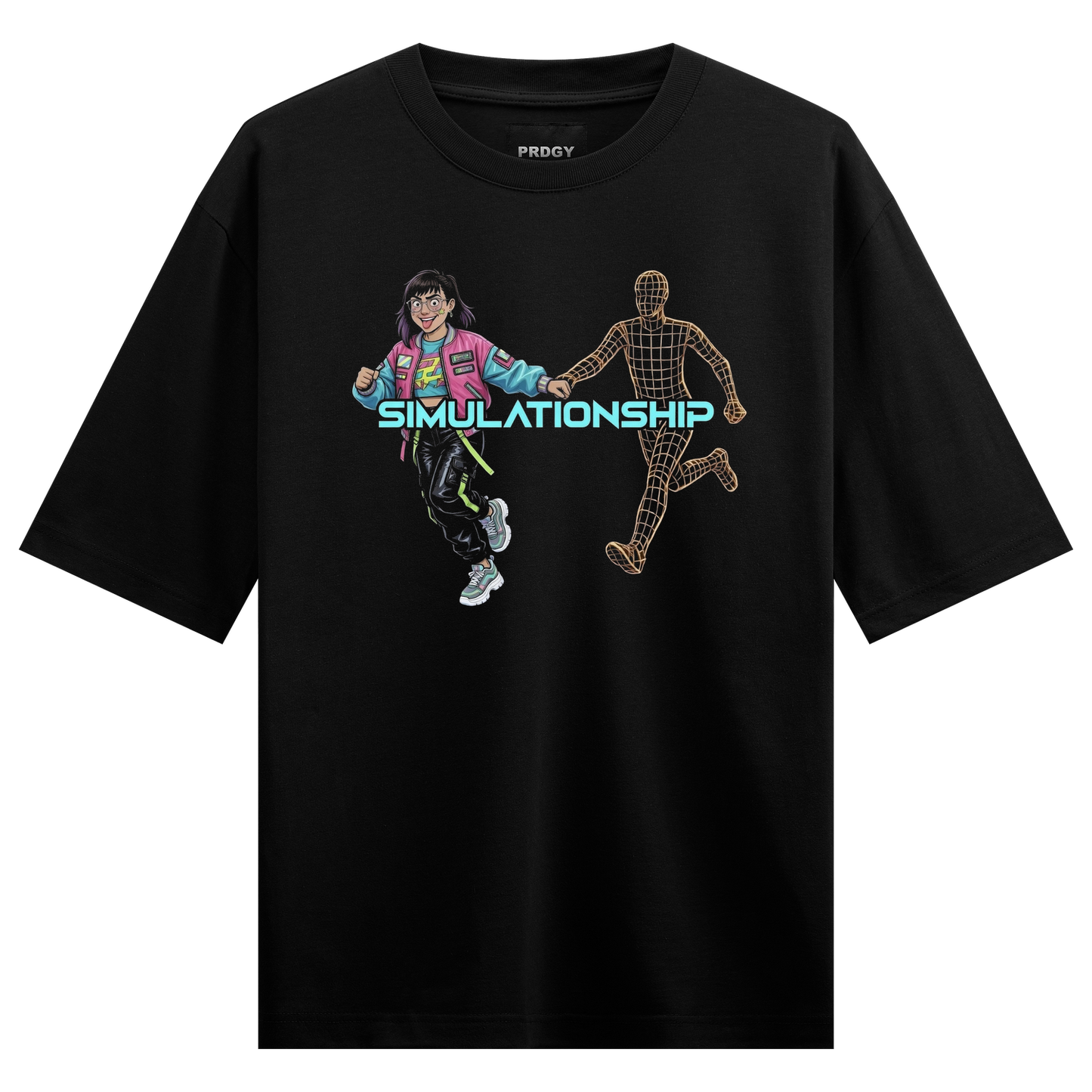 PRDGY Cyber Relationship Oversized T-shirt