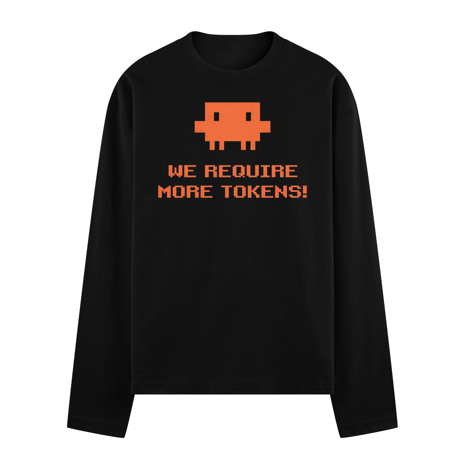 Token Invaders Full Sleeve T-Shirt by PRDGY — bold graphic design inspired by classic arcade games, streetwear design.
