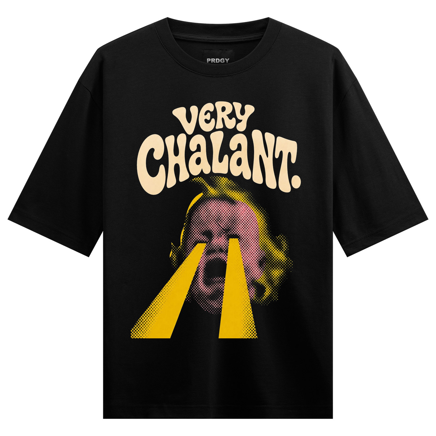 Chalant State of Mind T-Shirt by PRDGY — Distorted baby face with laser eyes, edgy design