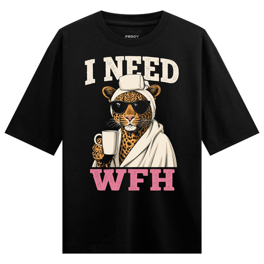 Wfh Leopard artwork on PRDGY oversized t-shirt