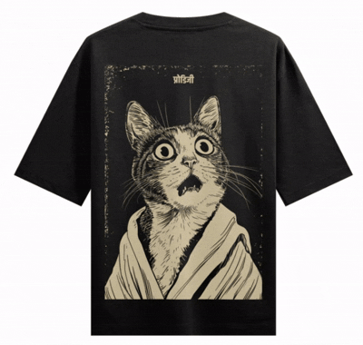 PRDGY Confused Billa Back Print Oversized T-Shirt
