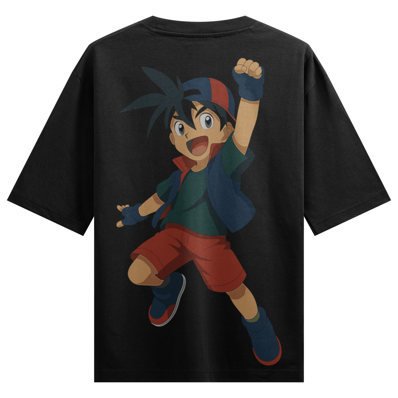 Ash Ketchum artwork on PRDGY oversized t-shirt