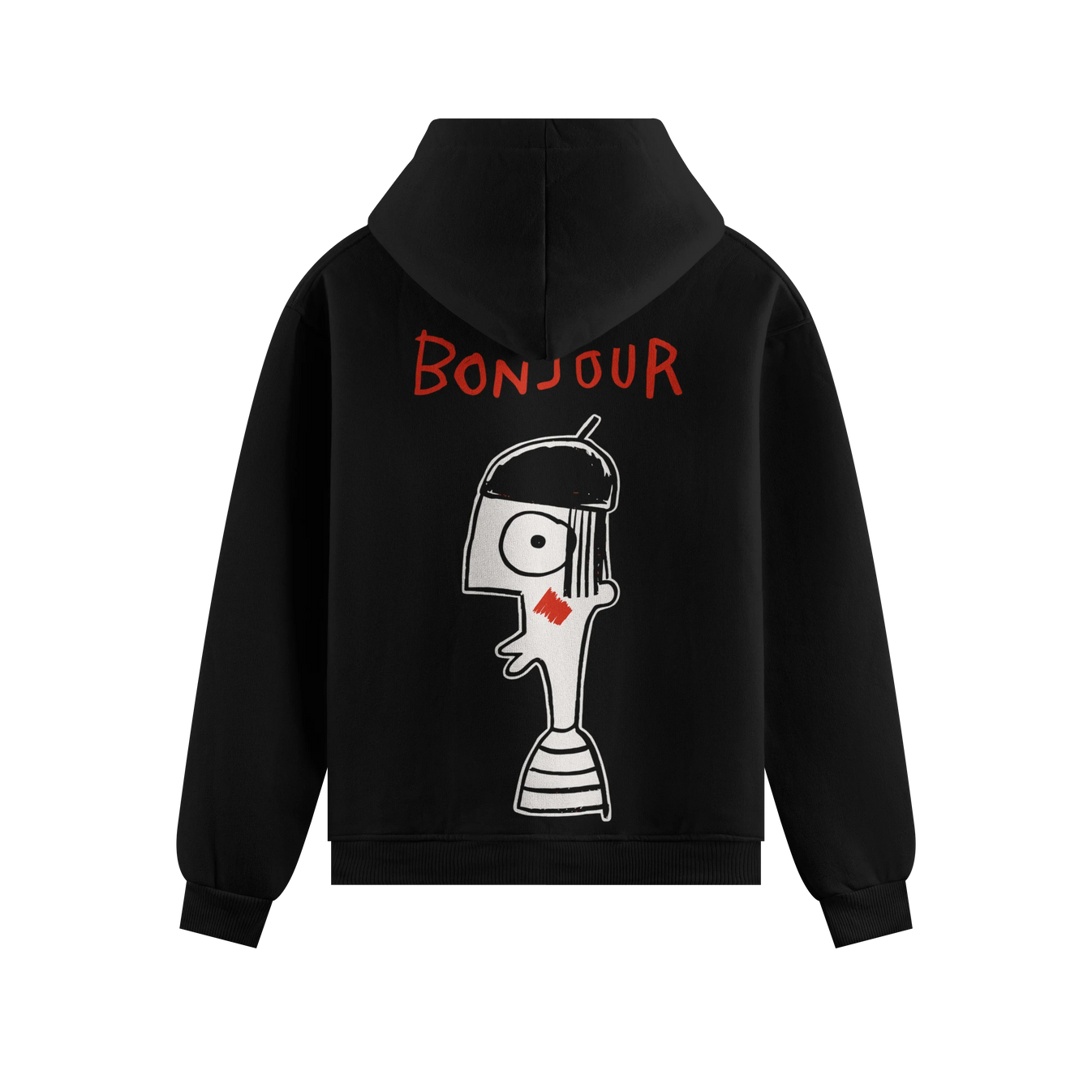 Abstract Character artwork on PRDGY hoodie