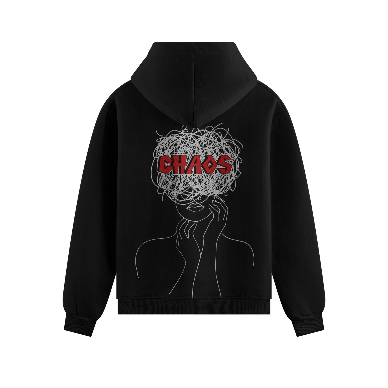 Chaos artwork on PRDGY hoodie