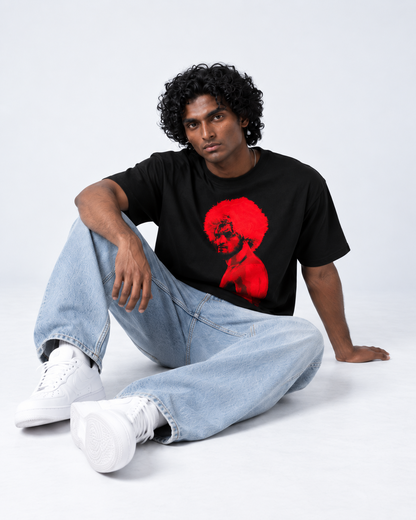 Red Afro Rebel Oversized T-shirt