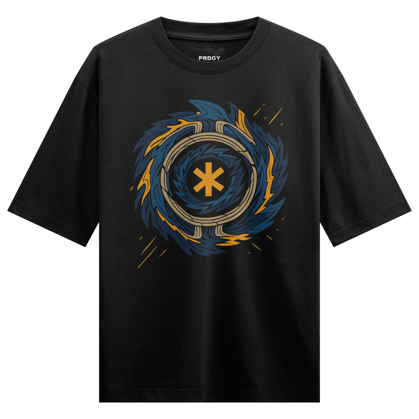 Abstract Symbol artwork on PRDGY oversized t-shirt