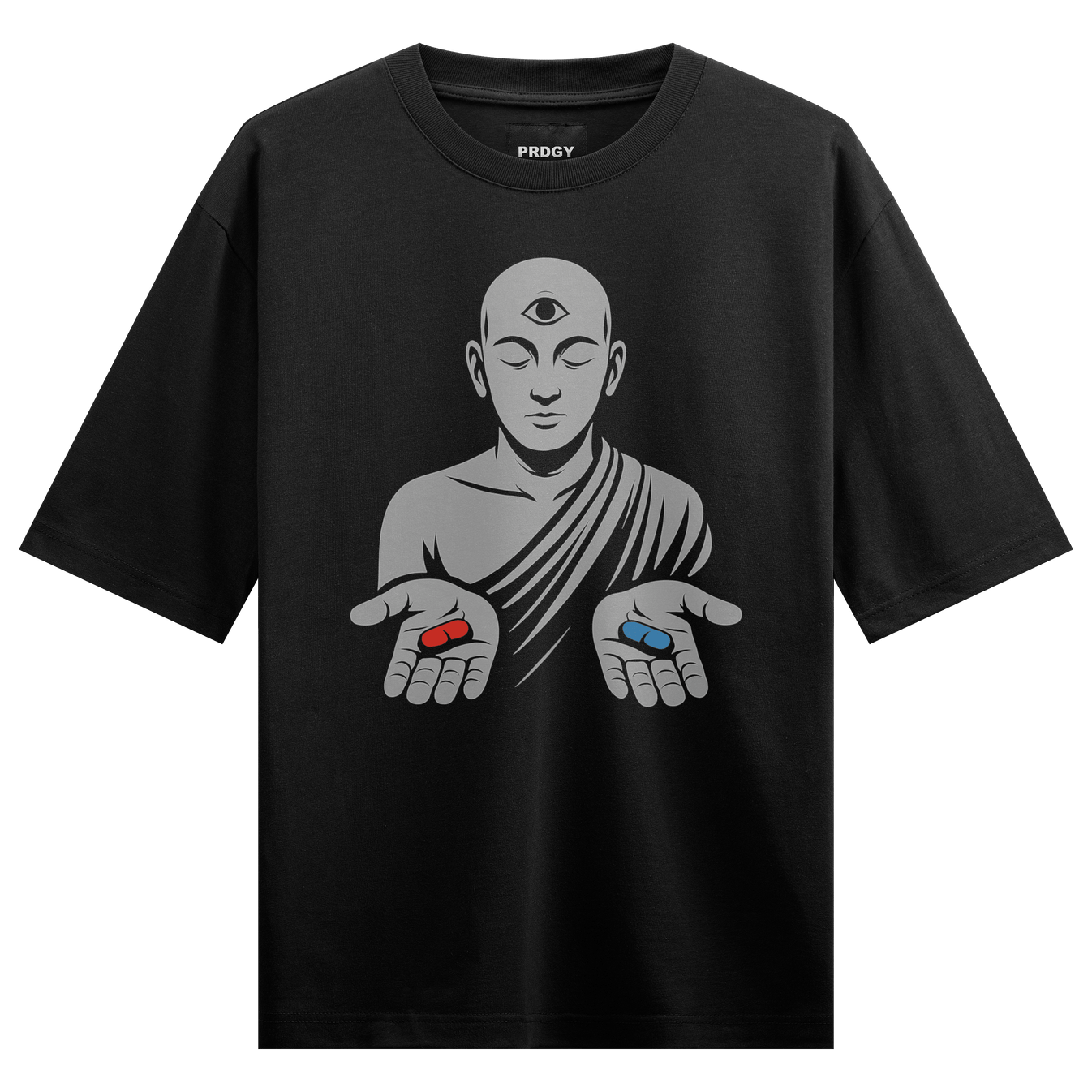 The Matrix artwork on PRDGY oversized t-shirt