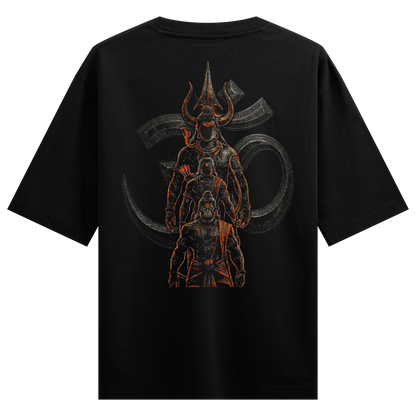 Om Guardians Oversized T-Shirt by PRDGY — graphic of the mystical Shiva deity, spiritual design