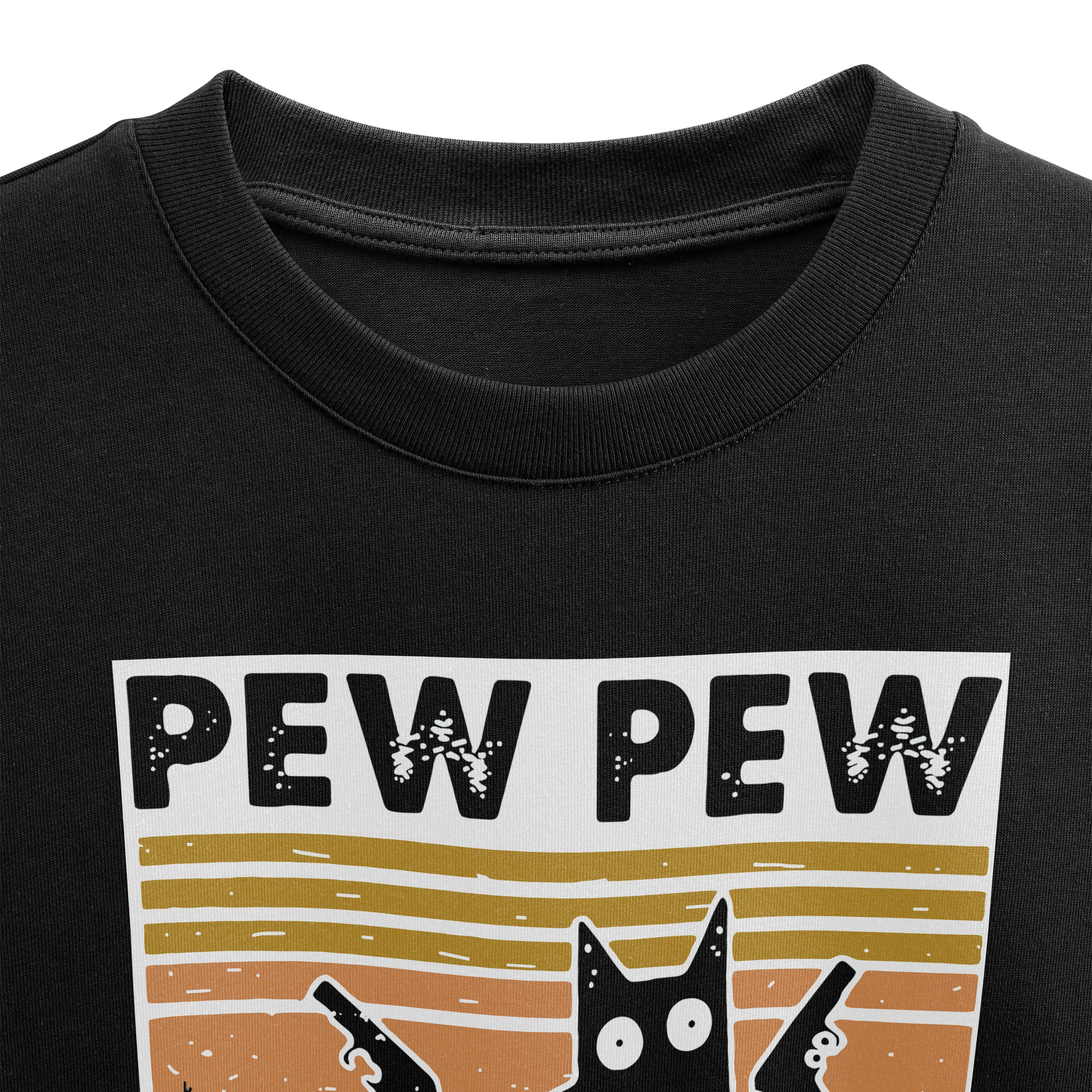 Pew Pew MF Cat Oversized T-Shirt - PRDGY