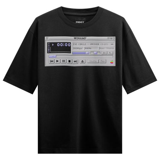 Prdgy 90s Music Head Front Oversized T-Shirt - PRDGY