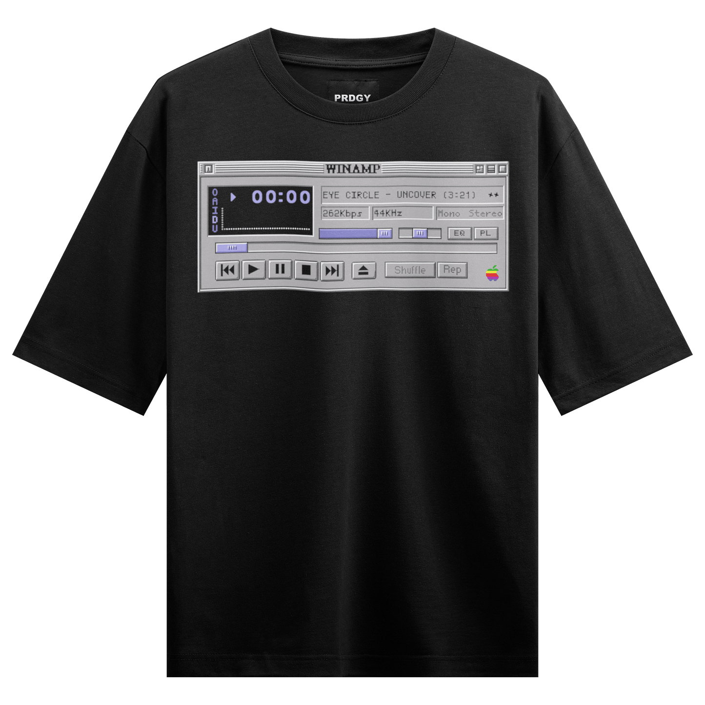 Prdgy 90s Music Head Front Oversized T-Shirt - PRDGY