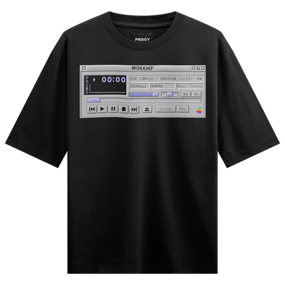 Prdgy 90s Music Head Front Oversized T-Shirt - PRDGY