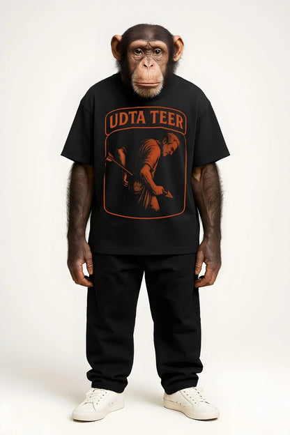 Prdgy Aadat Se Majboor Front Oversized T-Shirt - PRDGY