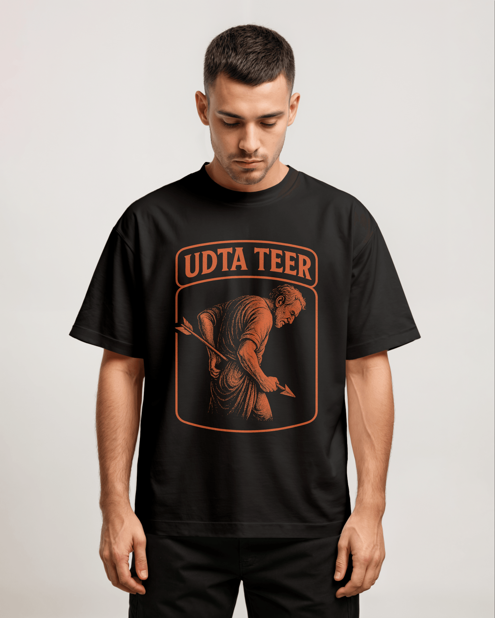 Prdgy Aadat Se Majboor Front Oversized T-Shirt - PRDGY