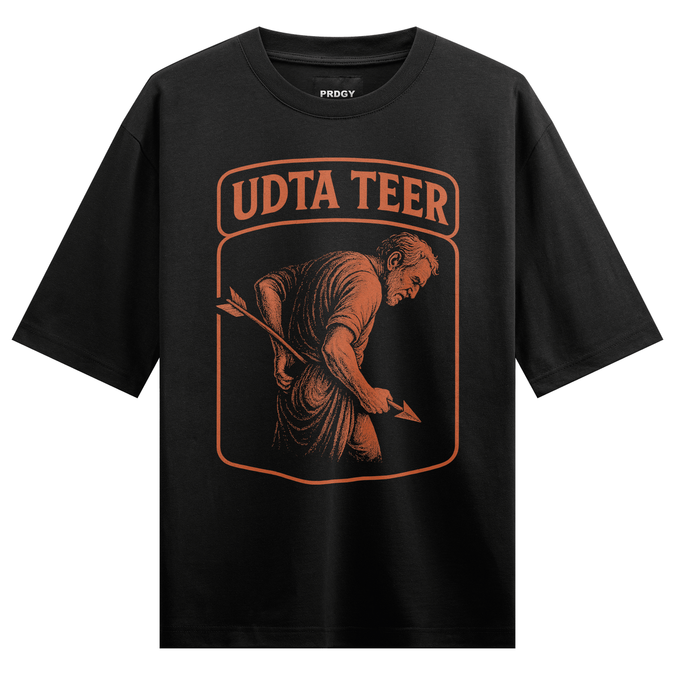 Prdgy Aadat Se Majboor Front Oversized T-Shirt - PRDGY