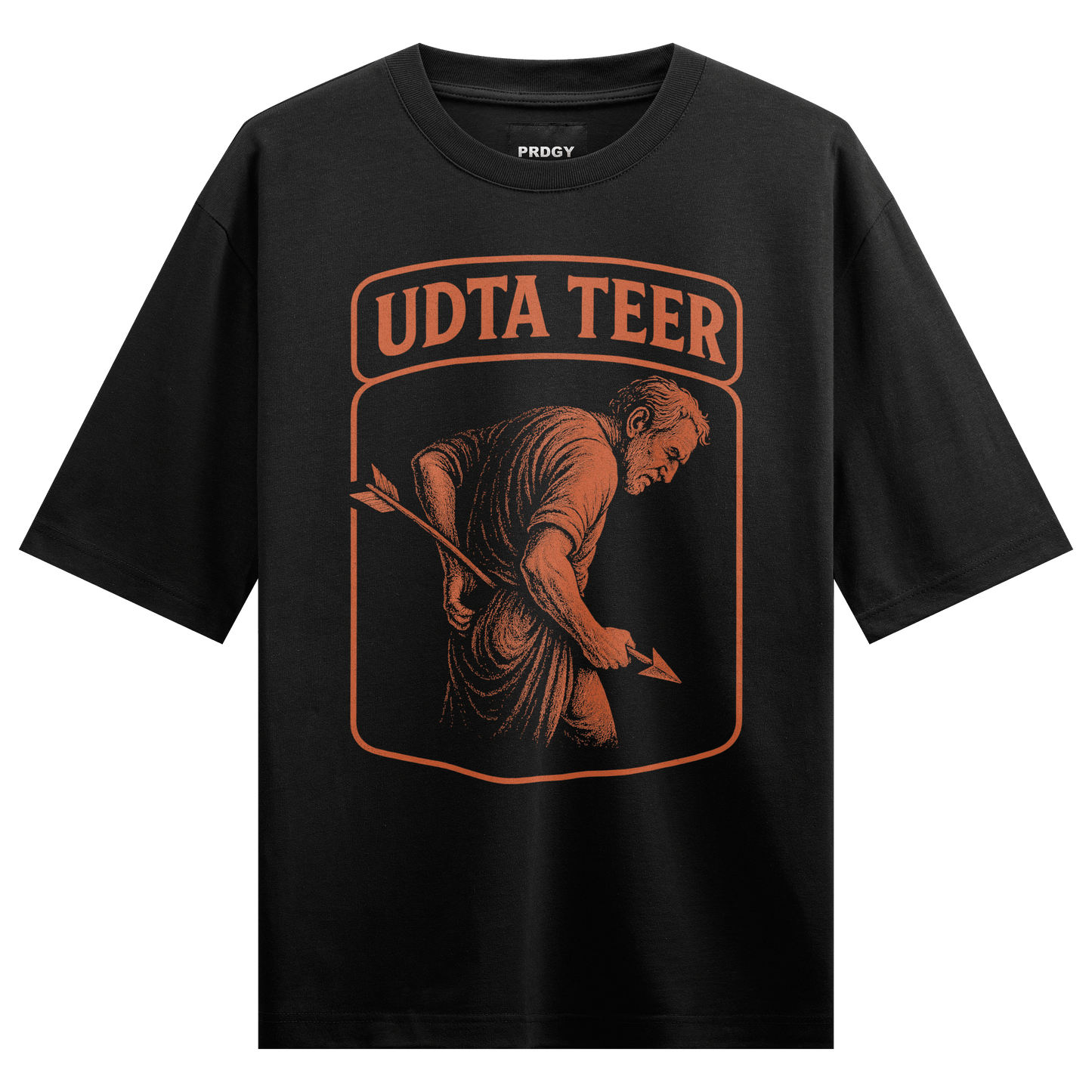 Prdgy Aadat Se Majboor Front Oversized T-Shirt - PRDGY