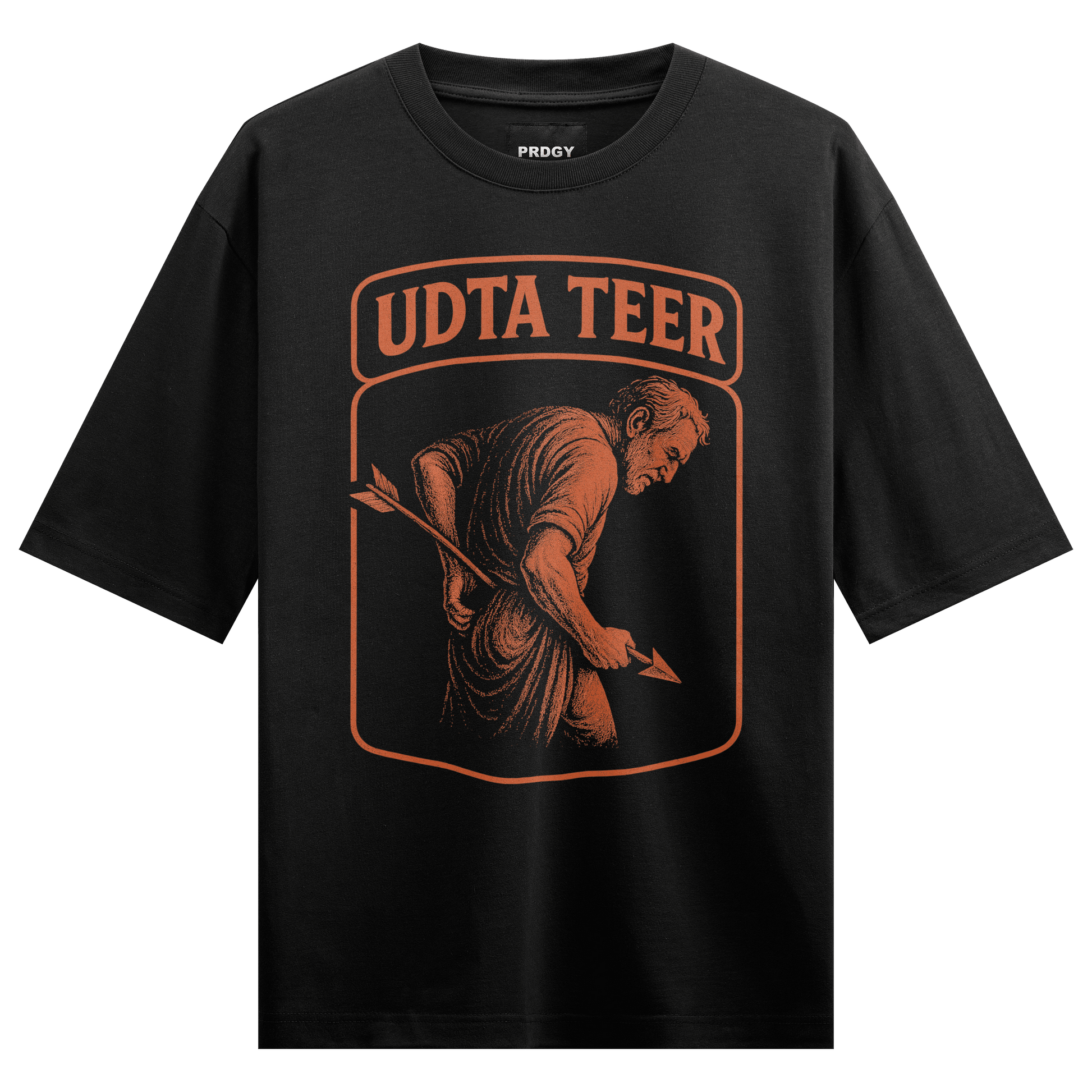 Prdgy Aadat Se Majboor Front Oversized T-Shirt - PRDGY