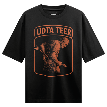 Prdgy Aadat Se Majboor Front Oversized T-Shirt - PRDGY
