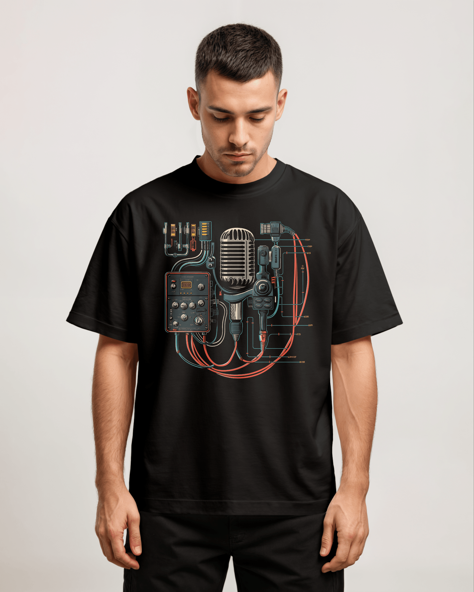 PRDGY Aesthetic Music Console Oversized T-Shirt - PRDGY