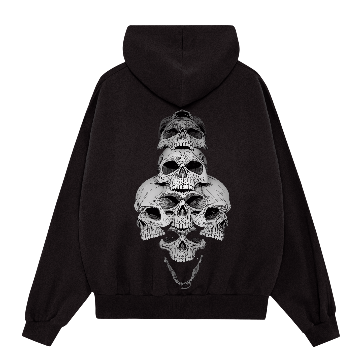 Prdgy Back Print Skull Hoodie - PRDGY