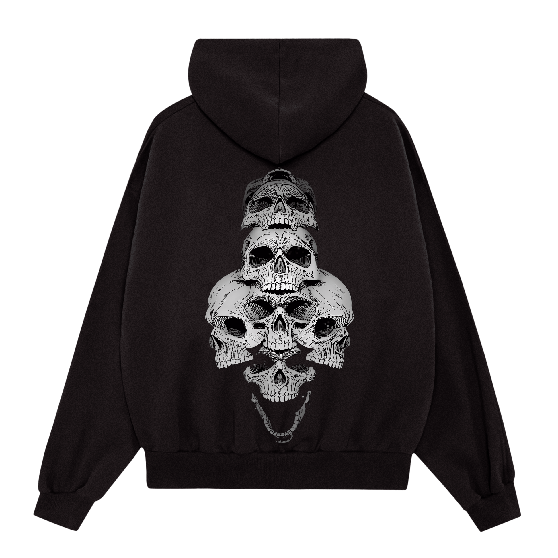 Prdgy Back Print Skull Hoodie - PRDGY