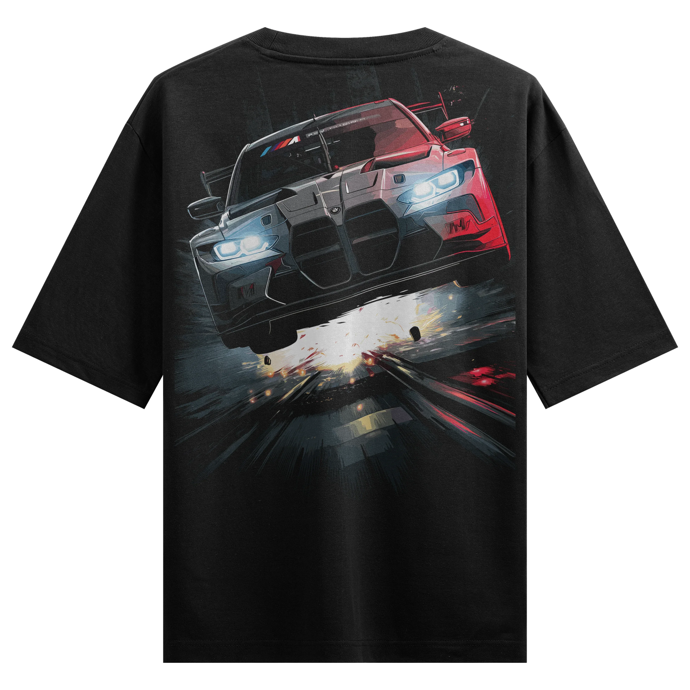 Race Car artwork on PRDGY oversized t-shirt