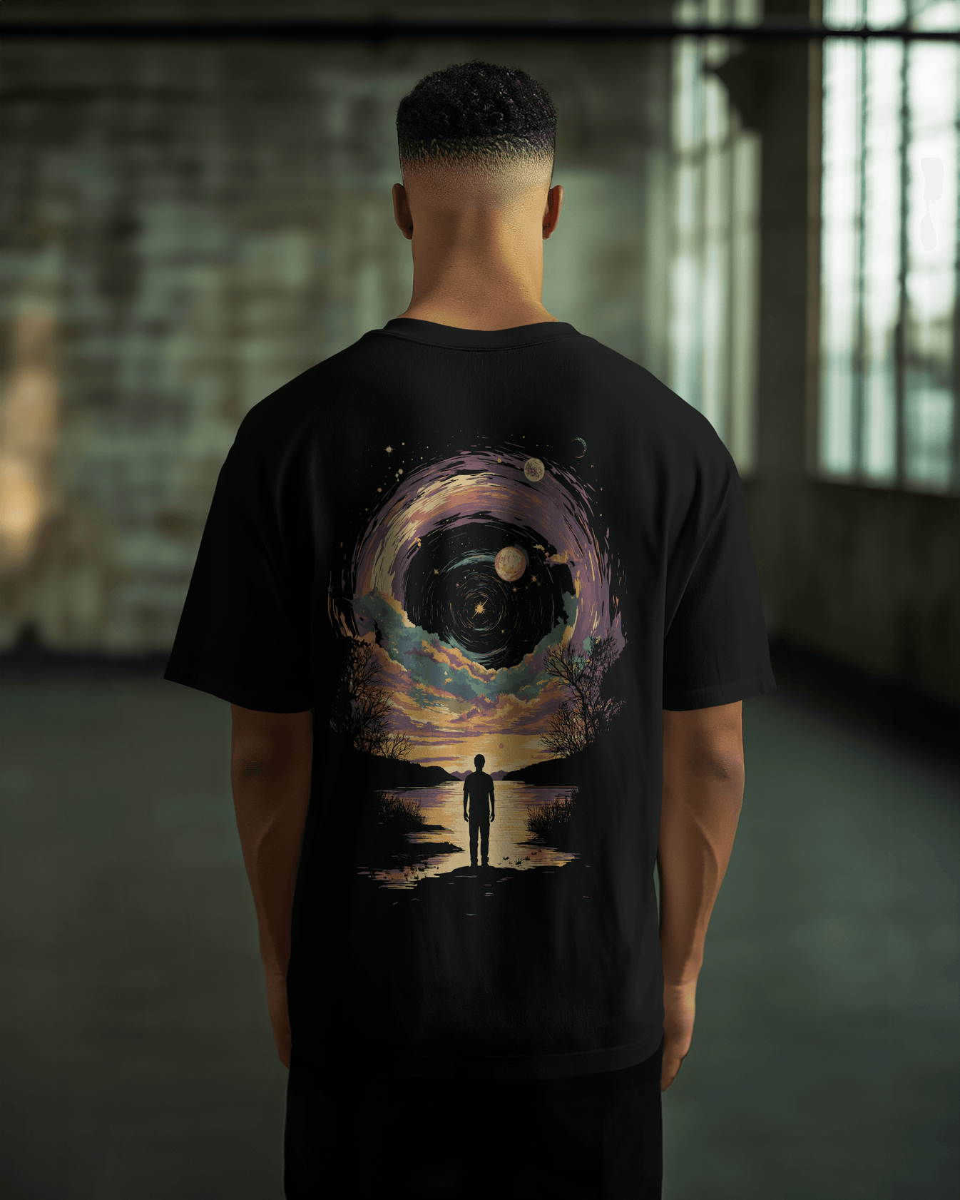 Prdgy BLACK MIRROR SKY Back Oversized T-Shirt - PRDGY
