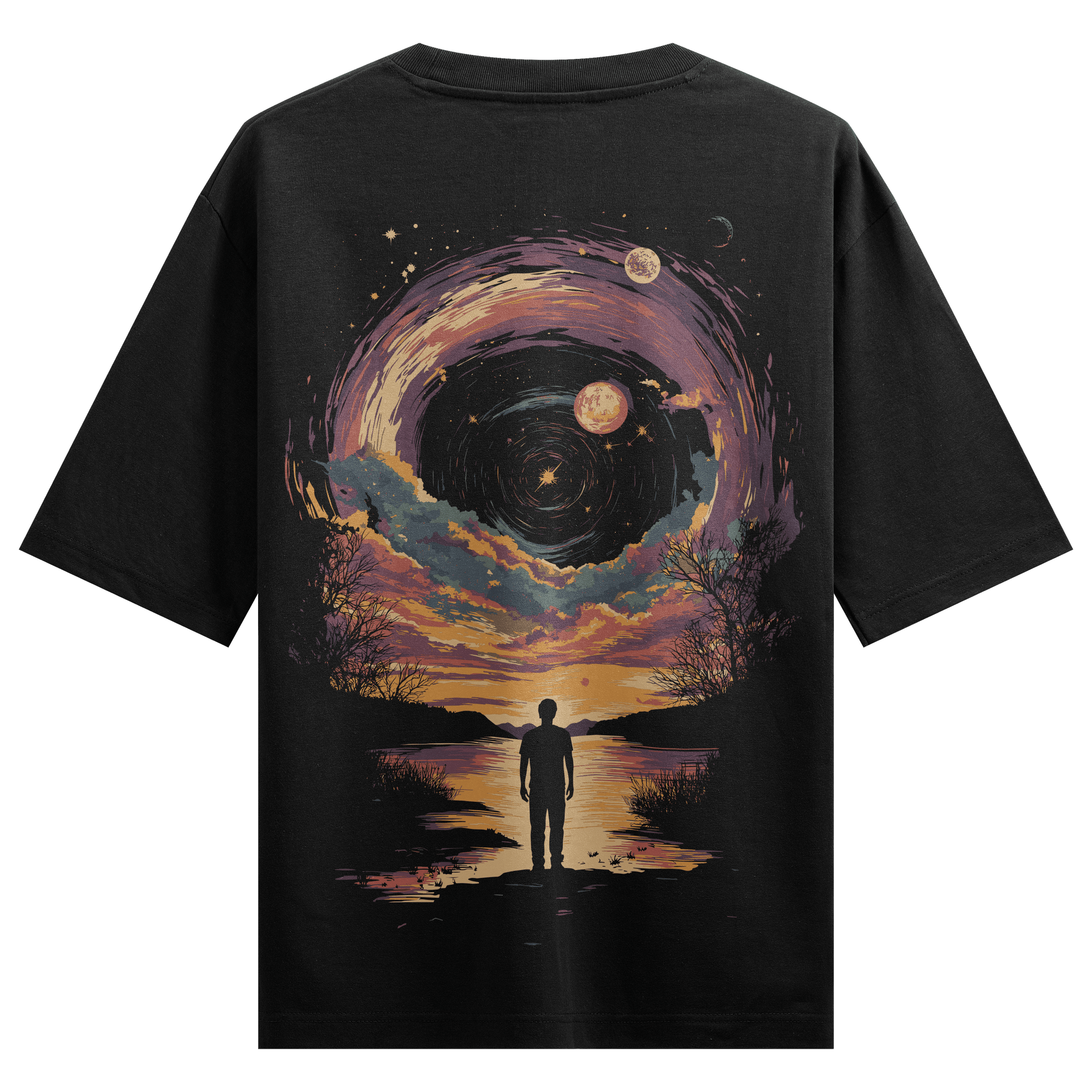 Prdgy BLACK MIRROR SKY Back Oversized T-Shirt - PRDGY