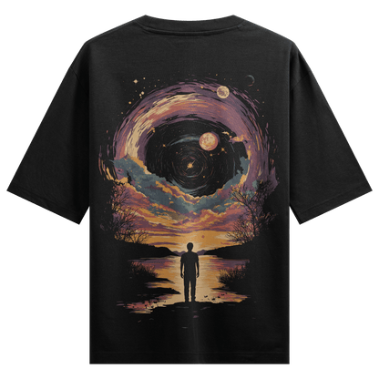Prdgy BLACK MIRROR SKY Back Oversized T-Shirt - PRDGY