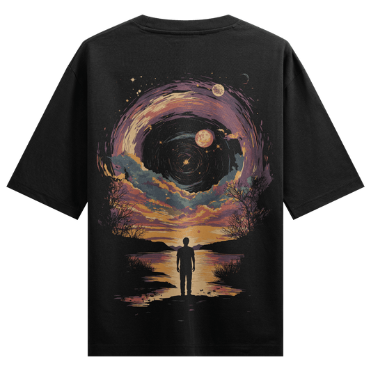 Prdgy BLACK MIRROR SKY Back Oversized T-Shirt - PRDGY