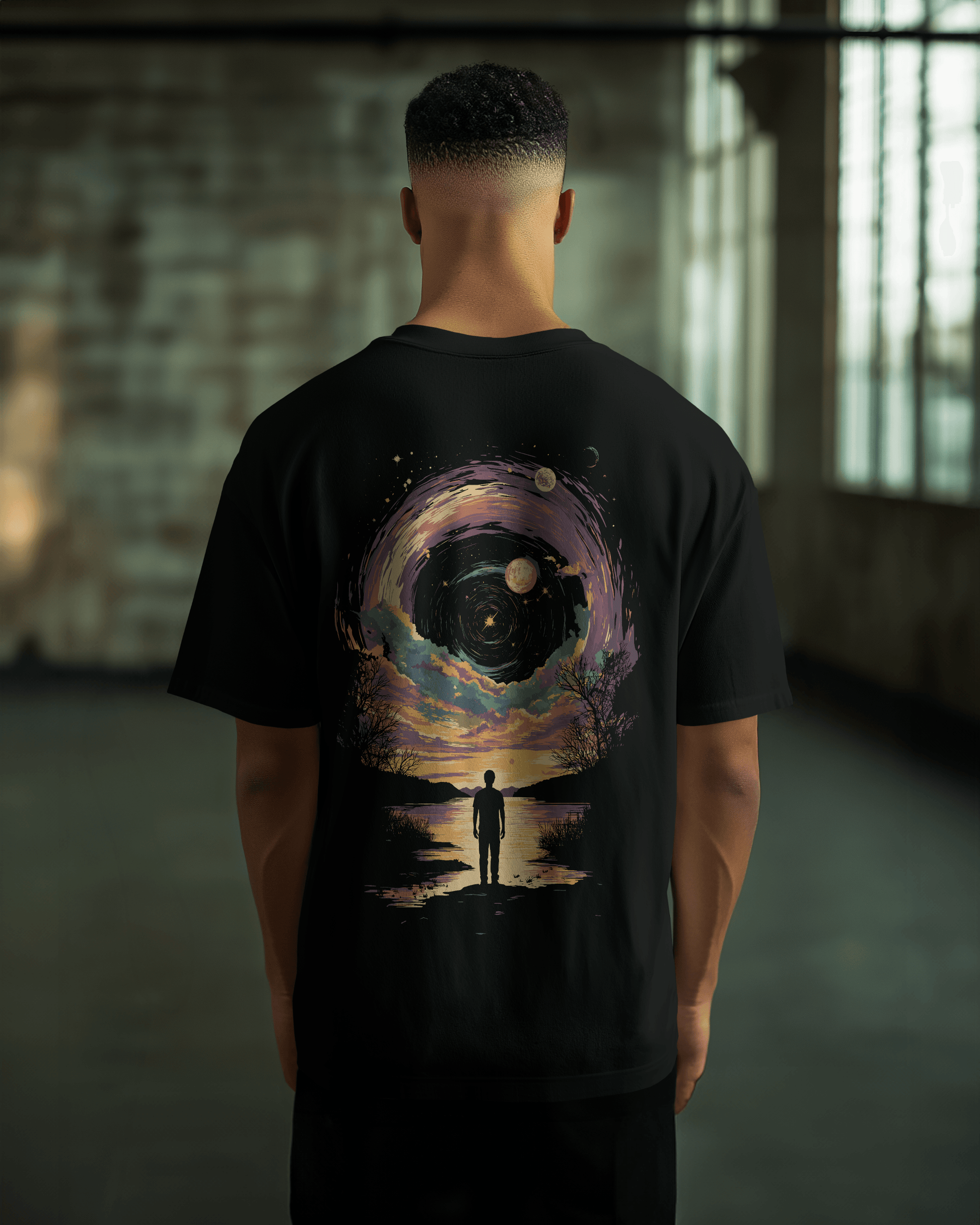 Prdgy BLACK MIRROR SKY Back Oversized T-Shirt - PRDGY