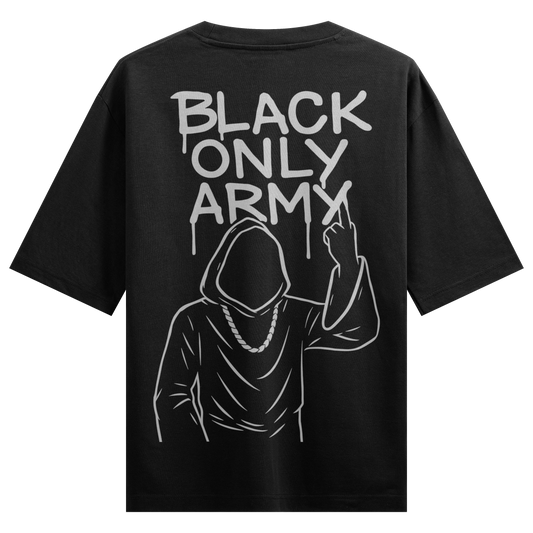PRDGY Black Only Army Oversized T-Shirt - PRDGY