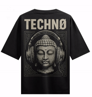 Buddha artwork on PRDGY oversized t-shirt