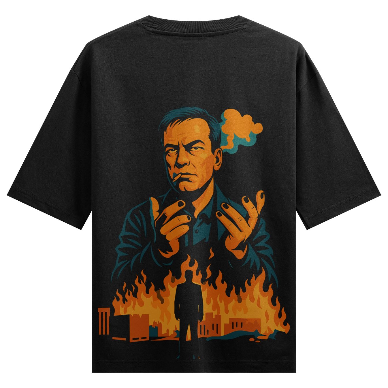 Saul Goodman artwork on PRDGY oversized t-shirt