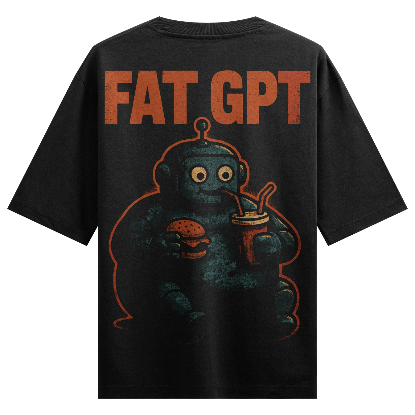 FAT GPT artwork on PRDGY oversized t-shirt