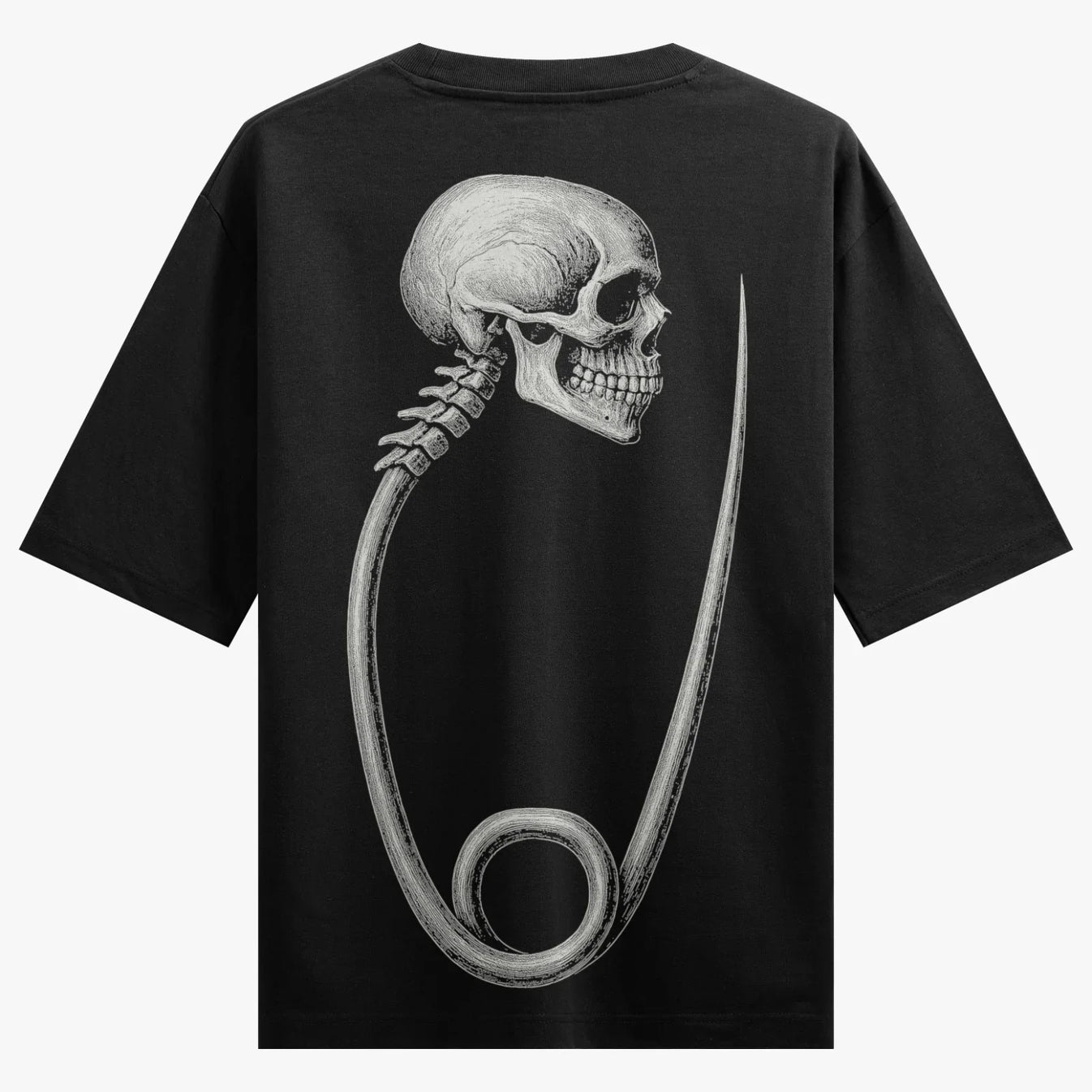 Gothic Skull artwork on PRDGY oversized t-shirt