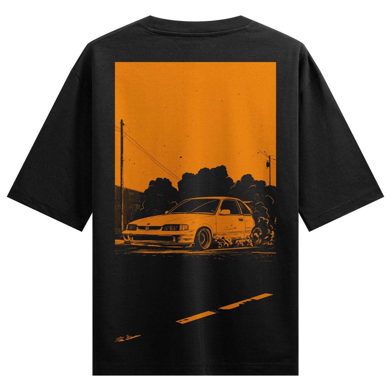 JDM Car artwork on PRDGY oversized t-shirt