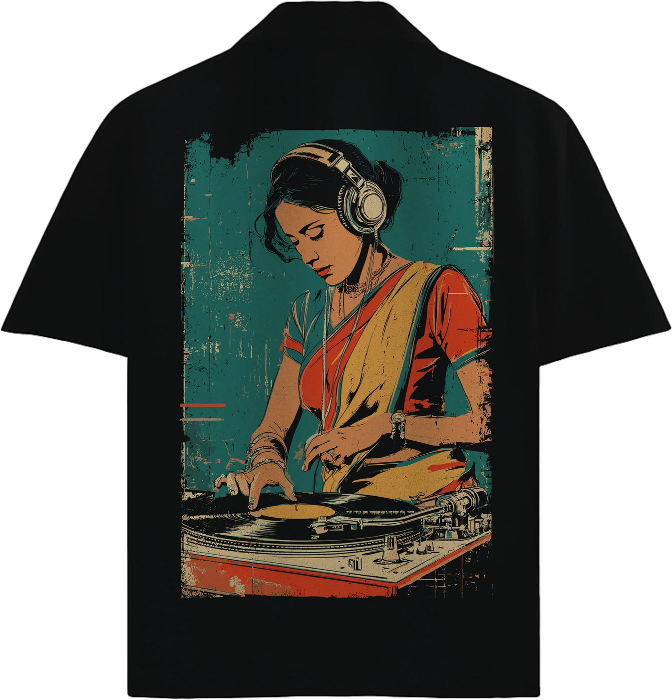 DJ artwork on PRDGY oversized t-shirt