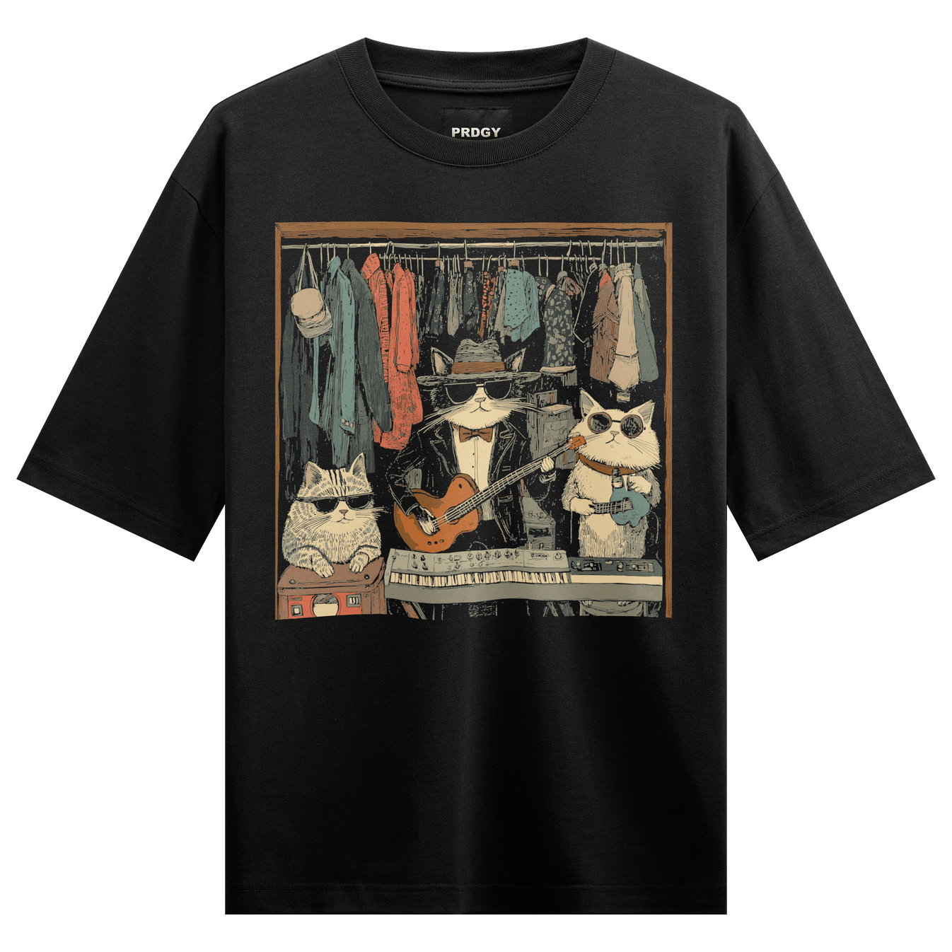 Prdgy Closet Concert Front Oversized T-Shirt - PRDGY