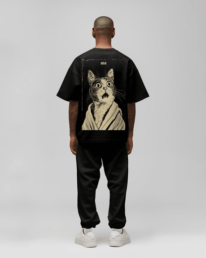 PRDGY Confused Billa Back Print Oversized T-Shirt - PRDGY