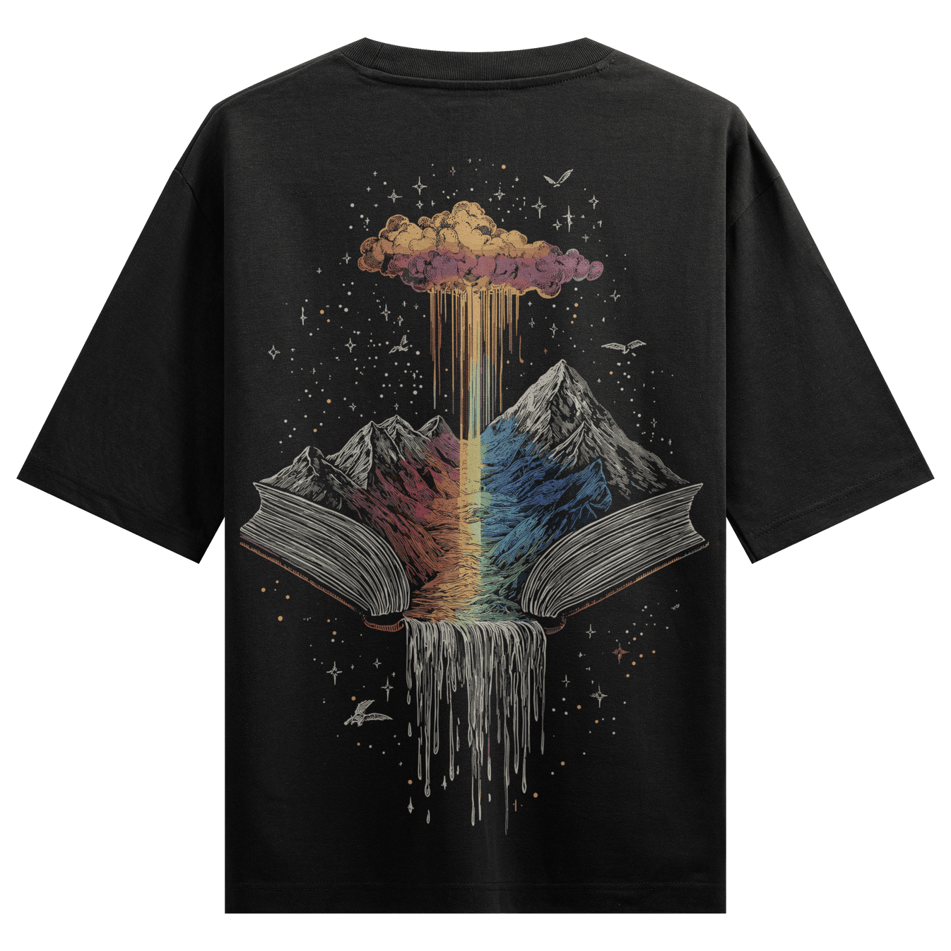 Knowledge artwork on PRDGY oversized t-shirt