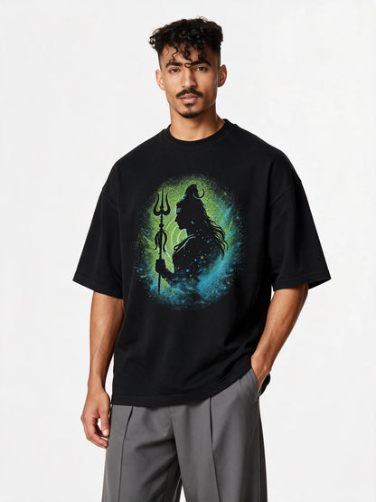 PRDGY Cosmic Shiva Oversized T-shirt — main view