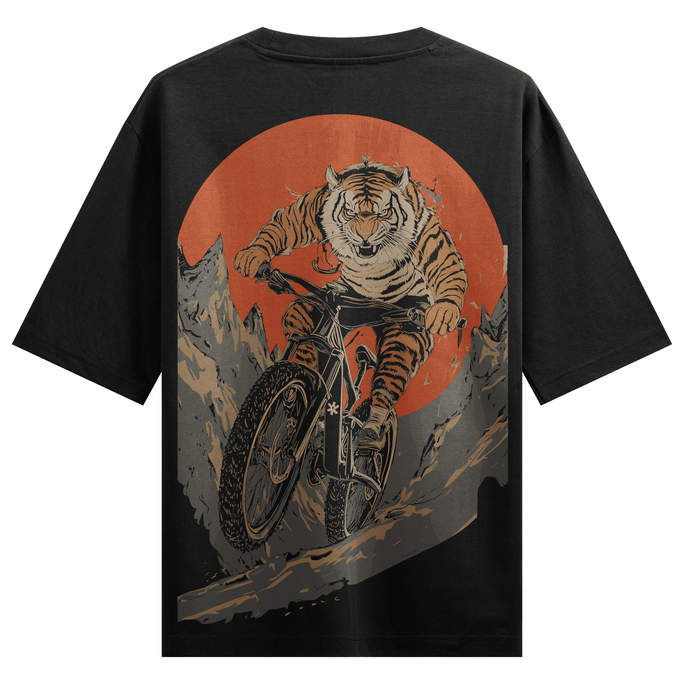 Tiger artwork on PRDGY oversized t-shirt