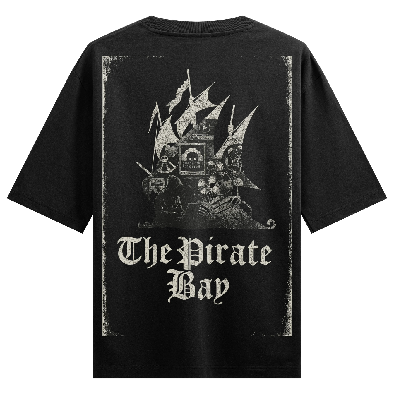 The Pirate Bay artwork on PRDGY oversized t-shirt