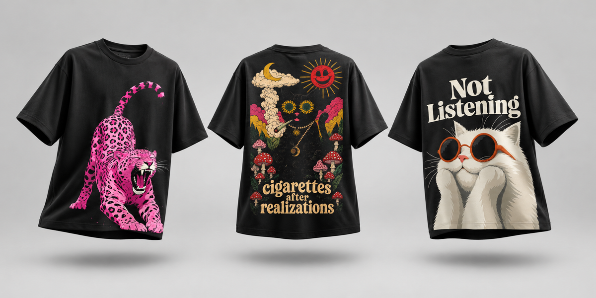 बागड़ बिल्लिया - CAT Stuff — three recent bestselling designs in floating mockups