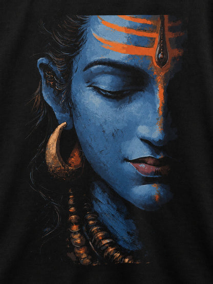 PRDGY Shiva Divine Oversized T-shirt — printed artwork close-up
