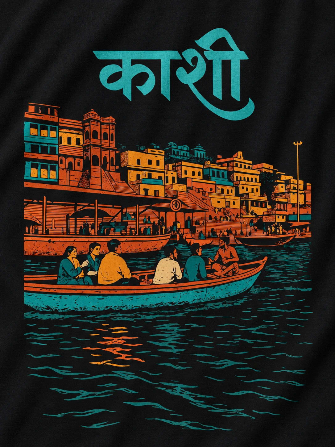 Eternal Kashi / Collar shirt — printed artwork close-up